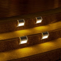 HK.SELL 태양광 스테인리스 삼각 벽부등 계단등 4p, 황색등