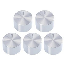 5pcs 알루미늄 합금 가스 밥솥 손잡이 스위치 금속 밥솥 스토브 제어 손잡이 버너 제어 손잡이 오븐 손잡이 교체 용품, 은