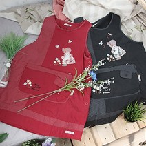 꽃내음 앞치마 1+1, 1개, 검정1+자주1