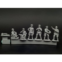 1/72 스케일 다이 캐스트 수지 인형 2 차 세계 대전 소련 장교 팀 모델 조립 키트 도색되지 않은