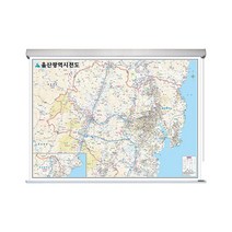 울산 지도 (롤스크린 소형 110x79) + 종이지도(택1) 세트, 고급천, 세계지도(종이)