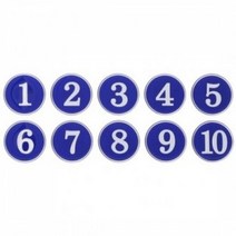아트사인 번호판 에폭시 파랑 지름35 10개입 1110