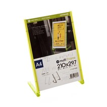 프로라인 속지 스탠드 멀티 세로 4724 연두 단면 A4사이즈 프레임 A4 아트사인 W3360E8 메뉴판 안내판 명찰 명패