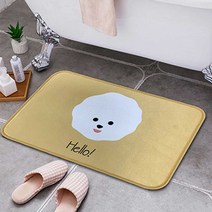 강아지 얼굴 러그 예쁜 욕실 주방 베란다 데코 매트, 주 비트정보통신 21_BLOSSOMSUNSHINE