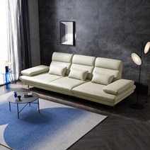 플랫b 4인 콤팩트 스윙 전체 통가죽 소파+1인소파, 색상:민트