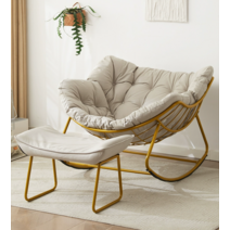 둥글게 감싸주는 릴렉싱체어 발받침 세트 흔들의자, _센조그-블랙_레그_풋