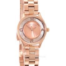 마크 바이 제이콥스 테더 여성용 로즈 골드 시계 클리어 메탈 [관부가세 포함]