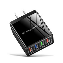 멀티탭영국/미국/EU 플러그 범용 4 포트 빠른 충전기 벽 USB 변압기 전원 공급 장치 어댑터 여행 휴대 전화, 03 US