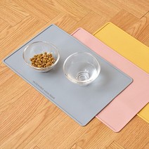 울트라웨이브 강아지 고양이 실리콘 식기매트 깔개냥 사각형, 인디핑크
