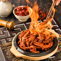 맥반석 숯불직화 압구정 불닭발, 통뼈닭발, 2개, 300g