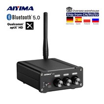 aiyima audio a05 bluetooth tpa3221 sound amplifier 100w qcc3034 aptx mini hifi stereo class d power, 32v 영국 플러그로