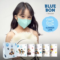 블루인더스 블루본 아이노우 썸머라인 마스크 소형 100매, 민트