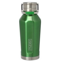 마이베비 콰트로캔틴 핸들 손잡이 보온 보냉 스텐 명품 브랜드 카페 커피 음료 여행 운동 등산 운전 캠핑 텀블러 290ml, 메탈 그린