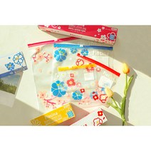 플로치나 스탠드 슬라이딩 지퍼백 4종 65매(특대10매+대형15매+중형20매+소형20매), 소형120매, 소(S)