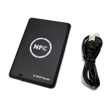 카드키복사 카드리더 복사기 휴대용 카드복사기 RFID IC 카드 판독기 NFC 스마트 작가 13.56Mhz 암호화된 프로그래머, [01] Black, 01 Black