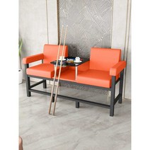 당구장 소파 큐대 걸이 업소용 쇼파 테이블 대기 의자, 1S 더블 블랙