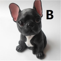 프랑스 프렌치 불독 장식 인형 강아지 동물 댕댕이 오브제 귀여운 인테리어 소품, B