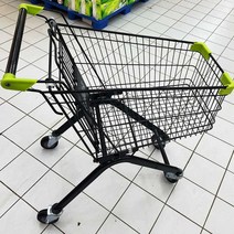 쇼핑카트 식자재 대형마트 쇼핑몰 식료품 마트카트, 상세 페이지 참고, 60리터 블랙 일반우레탄 휠