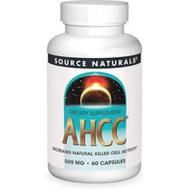 소스 네츄럴스 알파글루칸 표고버섯균사체 AHCC 500MG 60캡슐, 60 카운트(1개 팩)