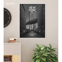 아이엠스톡 인테리어 액자 New York City 시리즈 117 뉴욕 사진 원목 캔버스액자, 블랙원목