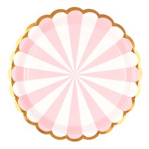 스트라이프 파티접시 23cm 10입 [핑크], 단품, 단품