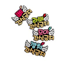 더제이핸즈 반려동물 번개날개 [2글자][이름+간식금지] 강아지 네임핀, 1개, 그린+이름2글자+L(12CM)+집게핀