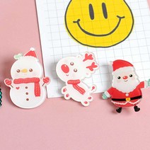 FANSDA크리스마스 뱃지 겨울 패션 소품 선물 삔침 포인트 뱃찌 뺏지 루돌프 산타 가방 인사템