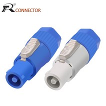 인테리어부품10 개몫 3 핀 ac powercon 커넥터 남성 플러그 nac3fca nac3fcb ac 전원 플러그 20a250v 무대 조명 led 스크린 블루화이트, 5xe1004 5xe1005