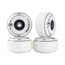 FREEDARE 스케이트보드 휠 52mm 베어링 및 스페이서 설치 (블루 4팩) 1299144, white
