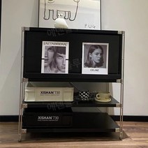 인테리어수납장 거실책장 장식장 원목책꽂이 책장DIY, 블랙