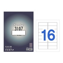 18AO폼텍 주소용라벨 LS-3107 (100매/16칸), 1개