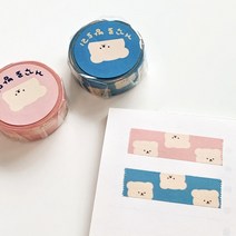 밤토리상점거꾸로 밤토리 마스킹테이프 2종, 파랑