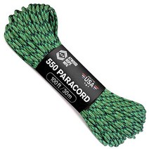 Atwood Rope MFG 550 파라코드 30.5m(100피트) 7가닥 코어 나일론 낙하산 코드 외부 생존 장비 미국산 | 랜야드 팔찌 핸들 랩 키체인 (감염), Deep Forest