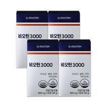 닥터루템 비오틴 3000 L시스틴 영양제 건조효모 비타민B 셀렌 아연 8개월분, 60정, 4개, 60정