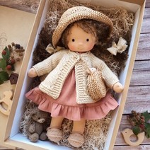 무속성솜인형 15cm 20cm 귀여운 솜인형 옷 미니 Waldorf 귀여운 봉제 인형 소녀 네이티브 에나멜 인형 아, 14 13