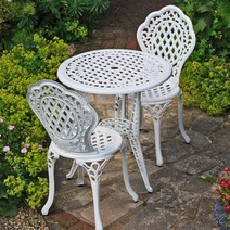 테이블 철제 앤틱 테라스 엔틱 정원 야외 베란다 의자, 2 1 (크라운 아이스 버킷 69 )화이트