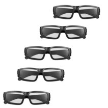 RealD 3D 시네마 4D 5D 영화 극장 홈 시어터 시스템 성인용 편광 패시브 안경 5 개, [01] 5pcs  Black