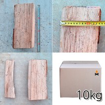 굵은 참나무장작 난로용 대형 30cm x 15cm 박스 10kg
