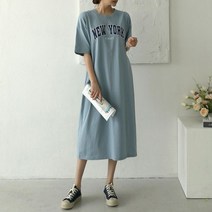 시크루즈 볼던 뉴욕 프린팅 캐주얼 원피스 BDOF013