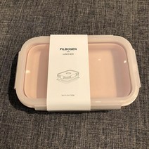 안나 접이식 도시락 재료 따로 보관함 도시락 도시락, 핑크 850ml