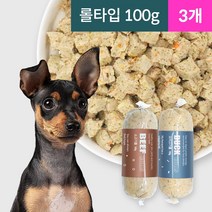 내추럴펫 롤타입 100g x 3개 닭 소 오리 명태&연어 칠면조 테린 사료토핑 강아지화식, 오리고기롤 100g x 3개