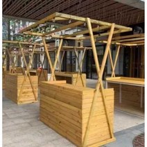 플리마켓매대 원목 가판대 야시장 노점 행사 진열대, 캐비닛 높이 1.5x0.8x2m