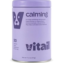 강아지영양제 개를 위한 Vitail Calming Chews - 스트레스 지원 천연 허브 아미노산 및 마그네슘을 함유한 완화를 개 진정 보조제