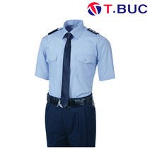 사계절 경비복 상의 반팔 경비복-02 블루 M~4XL 셔츠 경비 복 카라 봄 여름 빅사이즈 티뷰크