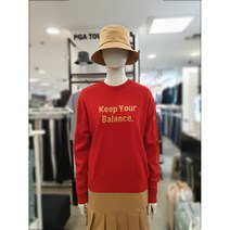 LPGA 루즈핏 슬로건 레터링 라운드 니트(L223KT604P)