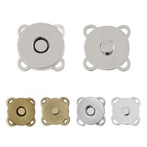 사방 자석단추 메탈자석단추 가방부자재 똑딱이 14mm 18mm, 실버, 1개
