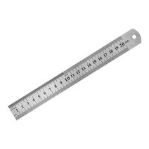 15cm/20cm/30cm/50cm 스테인레스 스틸 금속 스트레이트 눈금자 양면 두꺼운 정밀 측정 도구 학교 사무실 공급, 02 200MM