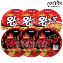 팔도 매운 킹뚜껑 110g 3개+왕뚜껑110g 3개 컵라면, 단품