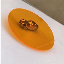 화방 판 재단 벽걸이 다용도 아크릴 원형 모양 다채로운 반투명 보드 착색 플레이트 레드 그린 오렌지 디스플레이 프로젝트 결혼식, 주황색, 직경 300mm 1pcs