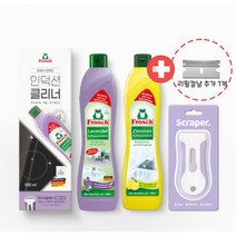 Frosch 독일 친환경 프로쉬 인덕션클리너500ml 2개+ 스크레퍼 1개+리필칼날1개SET, 레몬+라벤더(혼합)